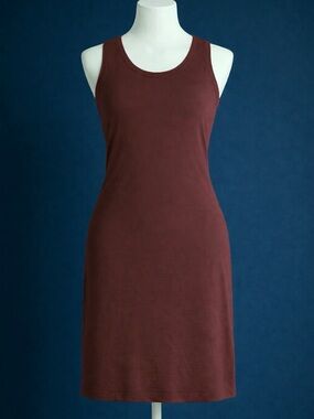 Wool& Sleeveless Chloe Dress Redwood Merino Wool